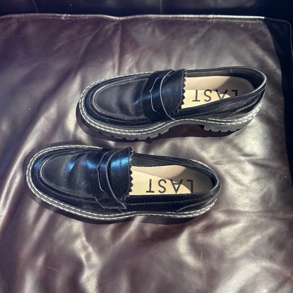 LÄST GUC Matter Leather Loafers in Black Size 38 - Picture 9 of 10